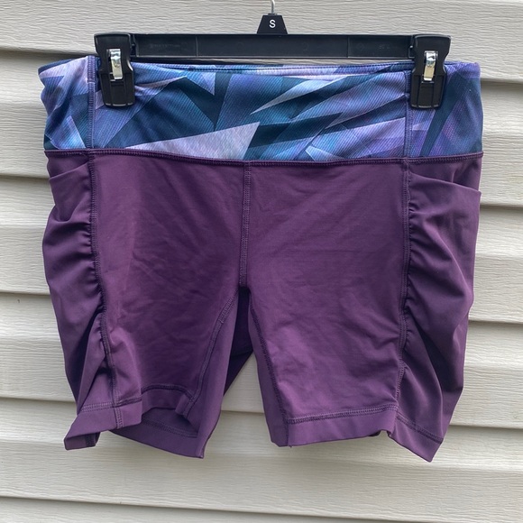 lululemon athletica Pants - Lululemon | Speed Track Pretty Prism Deep Zinfandel Purple Bike Shorts size 10